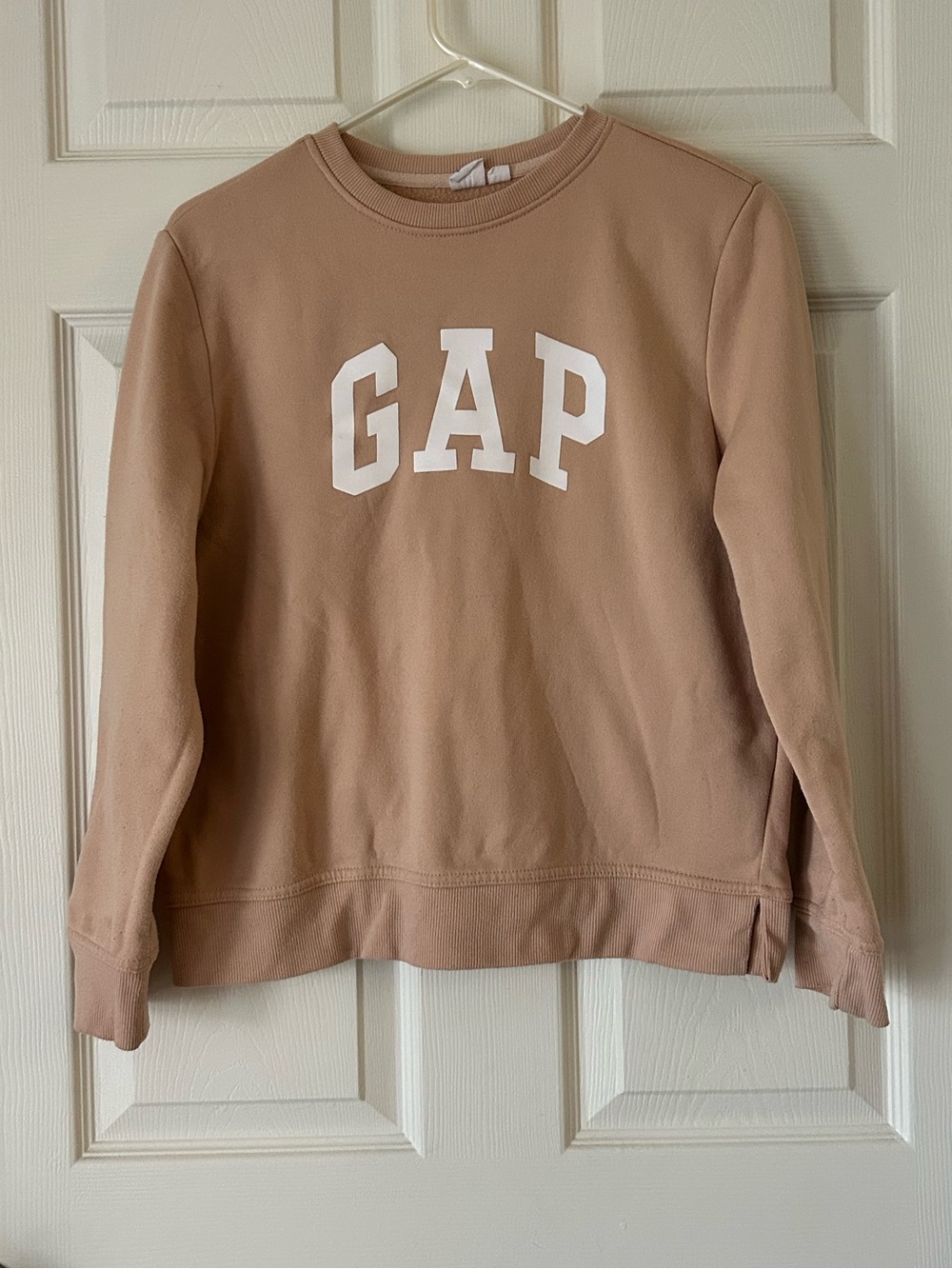 GAP Light Brown Logo Crewneck Sweatshirt – Size Medium - Picture 1 of 7